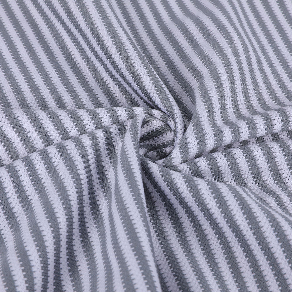 Single Jacquard thân thiện với môi trường LA GLOSSY STRIPE 10/90 Cotton lụa bông